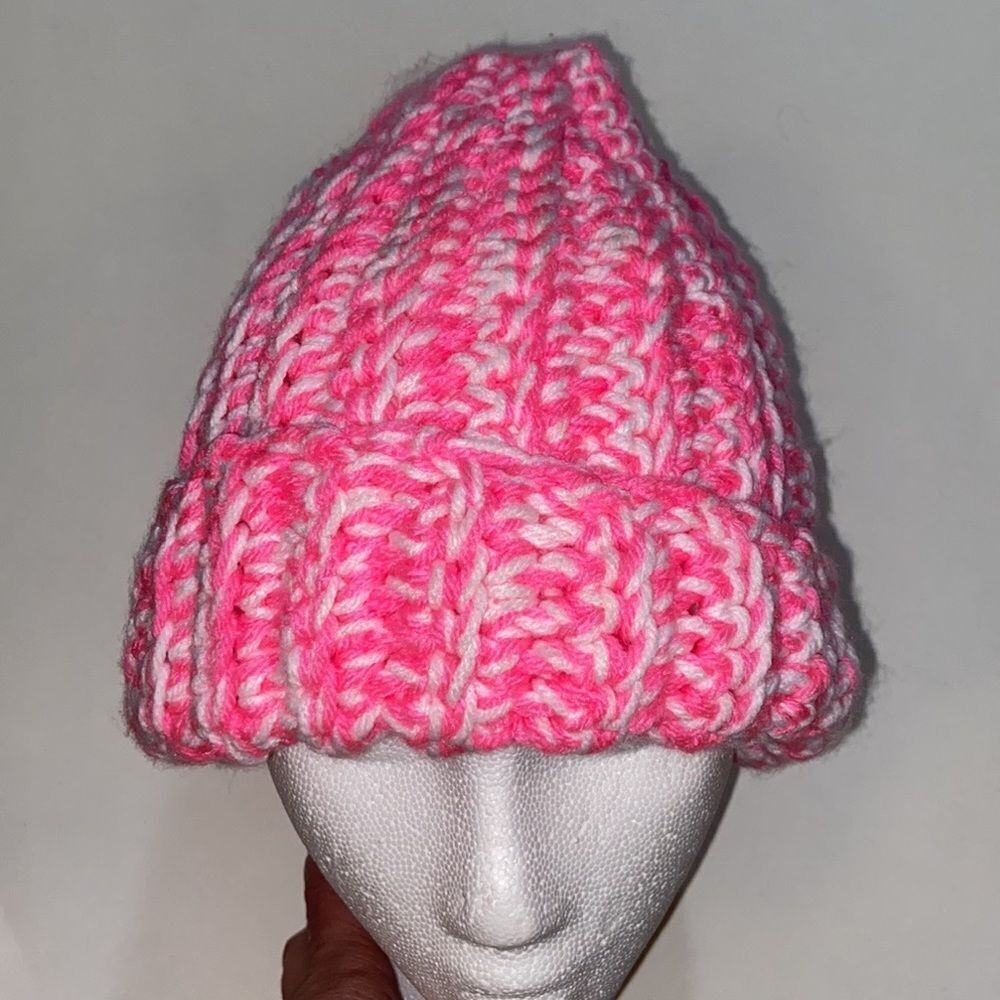Handmade Women Kit Toboggan Winter Hat